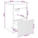 vidaXL Armoire de salle de bain Blanc 30 x 35 x 50 cm