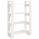 vidaXL Bibliothèque/Séparateur de pièce Blanc 80x35x125 cm Pin massif