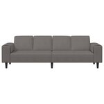 Sofa en tissu avec coussin Gris clair 208 cm Tissu en velours côtelé
