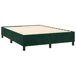 vidaXL Cadre de lit vert foncé 140x200 cm velours