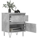 vidaXL Tables de chevet 2 Pièces gris béton 40x35x50 cm bois d’ingénierie