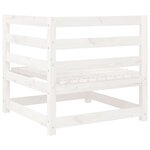 vidaXL Salon de jardin 5 Pièces blanc bois massif de pin