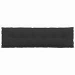 vidaXL Coussin de Dos Noir 180 x 50 cm Tissu en microfibre