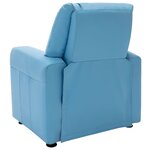 vidaXL Fauteuil inclinable enfants Similicuir Bleu