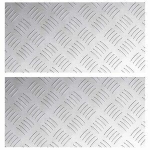 vidaXL Plaques à damier 2 Pièces Argent 40 x 20 cm Aluminium