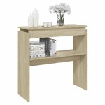 vidaXL Table console chêne sonoma 80x30x80 cm bois d'ingénierie