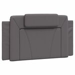 vidaXL Cadre de lit avec tête de lit Gris 100x200 cm Similicuir