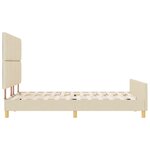 Cadre de lit en tissu crème vidaXL - 140x190 cm