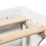vidaXL Cadre de lit Blanc Bois massif 160 x 200 cm Durable