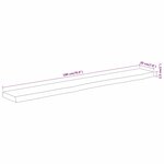 vidaXL Étagère murale rectangulaire massif acacia bordure assortie