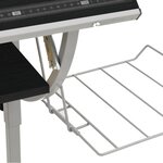 vidaXL Bureau d'artisanat noir et gris 110x53x(58-87) cm