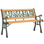 vidaXL Banc de jardin 116 cm bois de sapin massif et acier