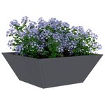 vidaXL Cache-pot de jardin Anthracite 40 x 40 x 15 cm