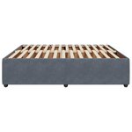 vidaXL Cadre de lit sans matelas gris foncé 200x200 cm velours