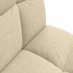 vidaXL Fauteuil de sol ajustable Crème Tissu