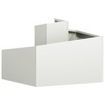 vidaXL Pot en plastique Blanc Plastique Moyen Incrustations décoratives