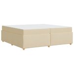 vidaXL Cadre de lit avec matelas Crème 200 x 200 cm tissu