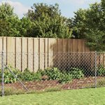 vidaXL Clôture en mailles de chaîne avec bride argenté 1x25 m
