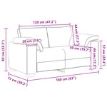 vidaXL Canapé love seat en lin de 120 cm