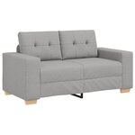 Canapé 3 places vidaXL avec coussins en tissu gris