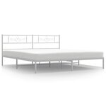 vidaXL Cadre de lit métal sans matelas et tête de lit blanc 183x213 cm