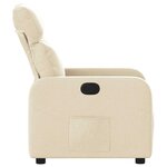 vidaXL Fauteuil inclinable Crème Tissu