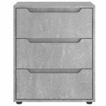 vidaXL Buffet VISNES gris béton 60x40x73 cm bois d'ingénierie