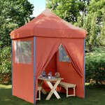 vidaXL Tente de fête Terre cuite 200 x 200 x 306 cm Tissu Oxford
