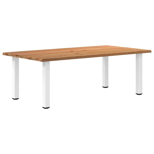 vidaXL Table à manger et bord naturel bois massif chêne rectangulaire