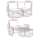 vidaXL Salon de jardin avec coussins 5 Pièces Bois d'acacia solide