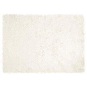 vidaXL Tapis en Peau de Mouton Synthétique Blanc 120 x 170 cm