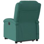 vidaXL Fauteuil inclinable de massage Vert foncé Tissu