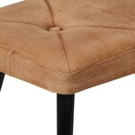 vidaXL Chaise à oreilles avec repose-pied Marron Toile