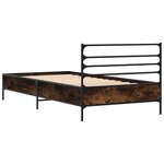 vidaXL Cadre de lit sans matelas chêne fumé 75x190 cm