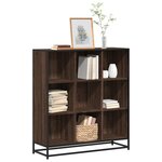 vidaXL Bibliothèque chêne marron 97 5x33x107 5cm bois ingénierie métal