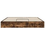 vidaXL Cadre de lit ottoman avec stockage Chêne fumé 193 x 120 x 25 cm