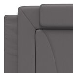 vidaXL Coussin de tête de lit gris 180 cm similicuir