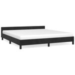 vidaXL Cadre de lit sans matelas noir 180x200 cm velours
