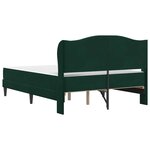 vidaXL Cadre de lit avec tête de lit Vert foncé 120 x 200 cm Velours