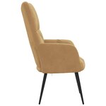 vidaXL Chaise de relaxation Marron Velours