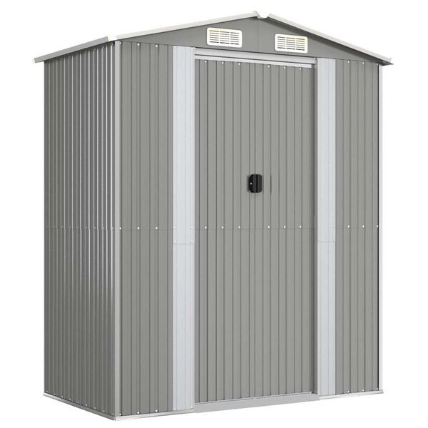 vidaXL Abri de jardin Gris clair 192x108x223 cm Acier galvanisé