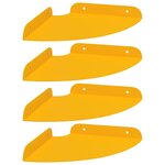 vidaXL Étagère flottante 4 Pièces Jaune moutarde 18 x 18 x 2 cm