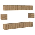 vidaXL Ensemble de 6 meubles TV Chêne artisan Bois d'ingénierie