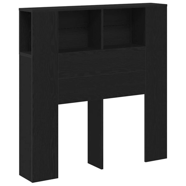 vidaXL Cabinet de Tête de Lit Chêne noir 100 x 19 x 104.5 cm