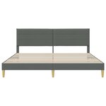 vidaXL Cadre de lit avec tête de lit Gris foncé 180 x 200 cm Tissu