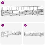 vidaXL Ensemble de canapés d'extérieur 6 Pièces Blanc et anthracite