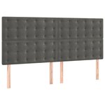 vidaXL Cadre de lit avec tête de lit Gris foncé 200x200 cm Velours