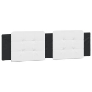 vidaXL Coussin de tête de lit Zadar blanc et noir 180 cm similicuir
