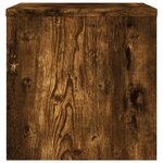 vidaXL Table de chevet Chêne fumé 40x30x30 cm Bois d'ingénierie