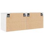 vidaXL Armoires murales 2 Pièces Blanc 45x30x35 cm Bois de pin massif